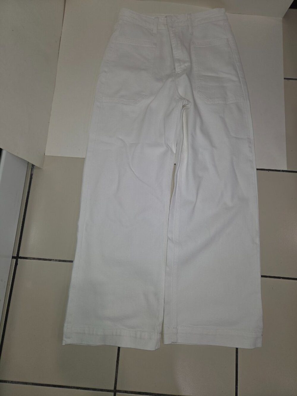 JBD Eve Utility High Rise Wide Leg Jeans White Women’s Size 28 DP649 Retail $74 - Picture 4 of 12